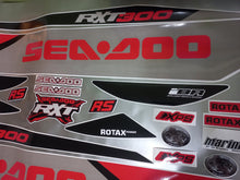 Load image into Gallery viewer, Custom stickers set for Sea-doo Rxt 300 rs  Black Red-model 2016-2018 Graphics decals kit-Restoration Graphics decals kit