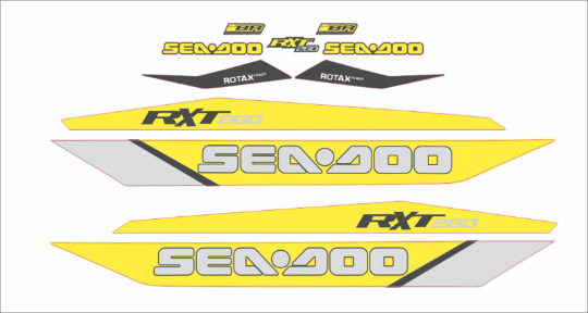 Sea-doo Rxt 260 Black Yellow 2015-2016 – StickerBombing.eu