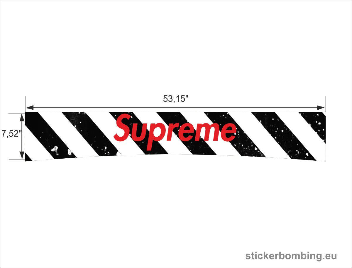 Universal Windshield Banner Decal Supreme Off White Edition