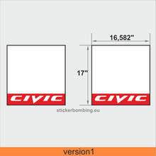 Load image into Gallery viewer, Stickers Track Racing Numbers Door stickers set -"Kanjozoku Honda Civic"version3