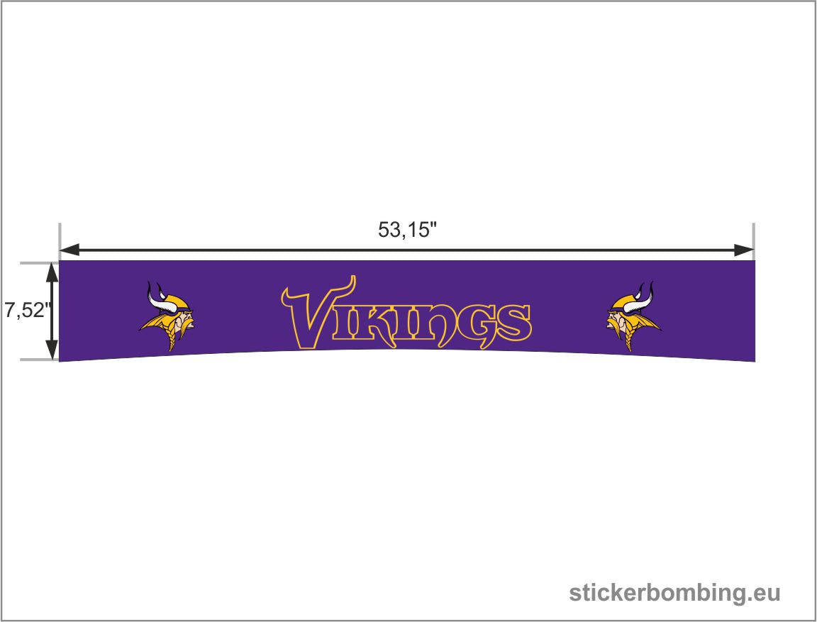 Universal Windshield Banner Decal 'Minnesota Vikings