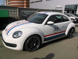 Volkswagen Beetle "Herbie 53" Car Graphics Stripes - Decals kit- Full sticker set