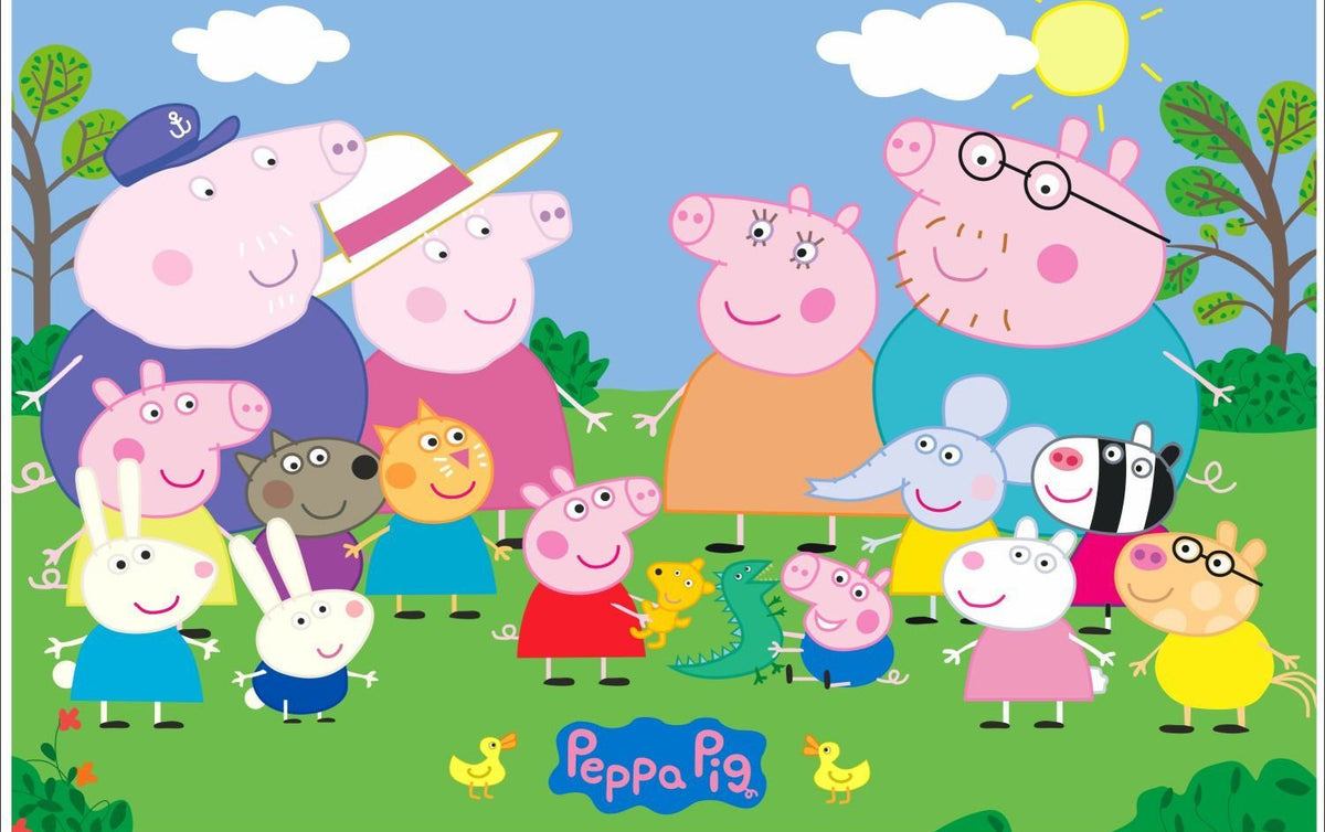 Peppa Pig House, Peppa Pig Family, animated, HD phone wallpaper