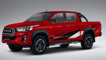 Load image into Gallery viewer, Stickers set for Toyota hilux decals for red cars-"Gazoo Racing Stripes"2018-2020-Car Graphics Set