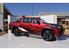 Load image into Gallery viewer, Stickers set for Toyota hilux decals for red cars-"Gazoo Racing Stripes"2018-2020-Car Graphics Set