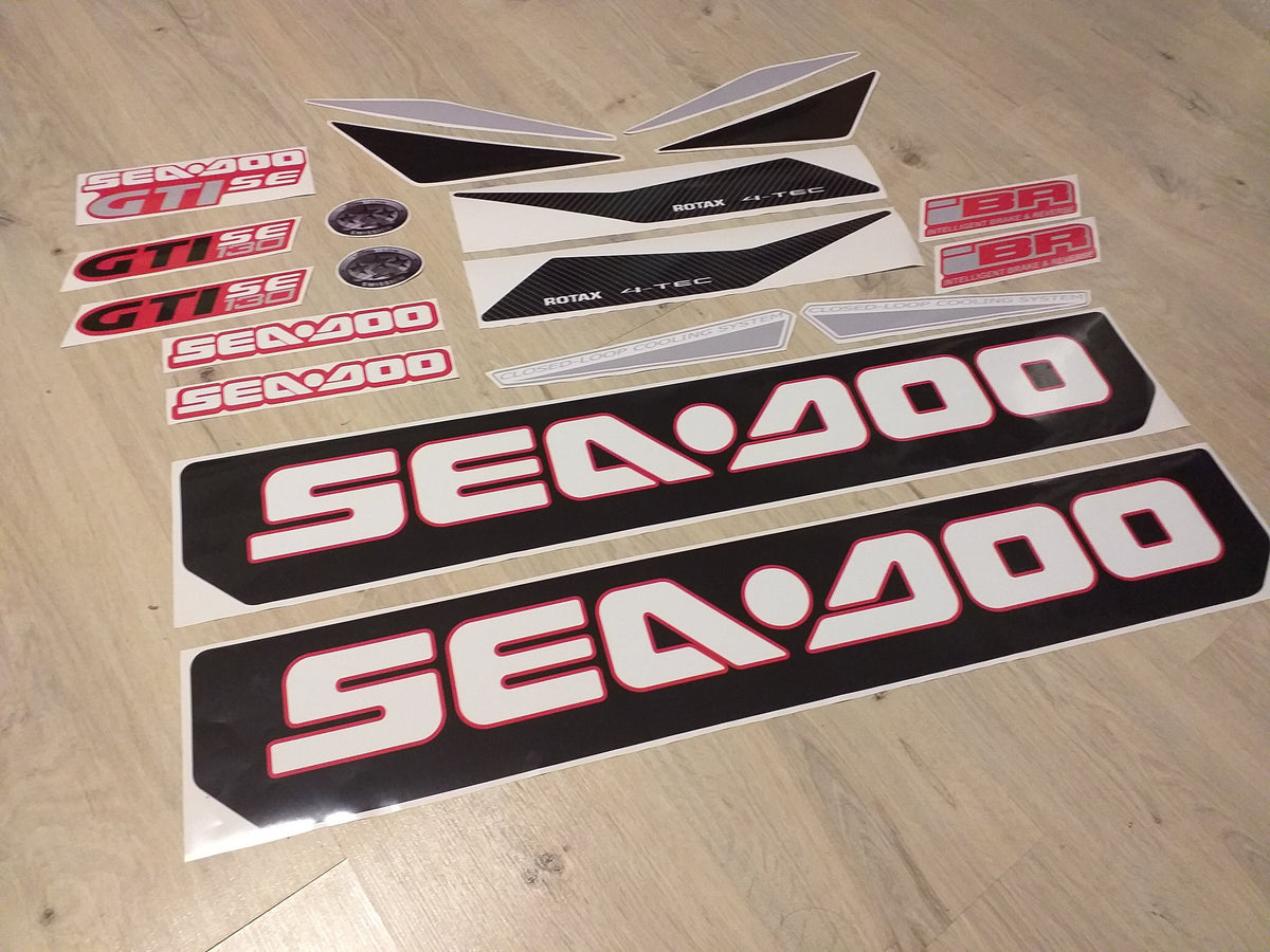 Stickers set for Seadoo GTI 130Graphics decals kitStickers Set Sea