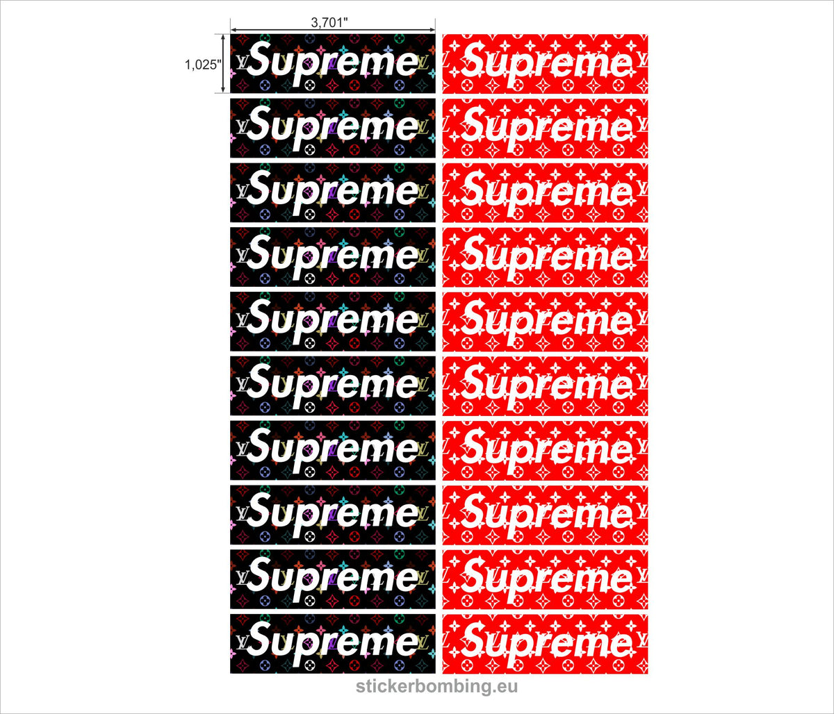 Supreme x LV Car Sticker