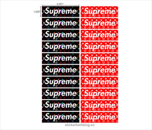 Sticker Set "Supreme X Louis Vuitton"