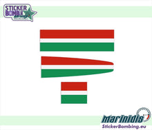 Load image into Gallery viewer, Ferrari F430 Challenge Stradale — Tri-Color Stripe Decal Kit