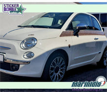 Load image into Gallery viewer, Fiat 500 Louis Vuitton Inspired Graphics Decal Kit, 8-Piece