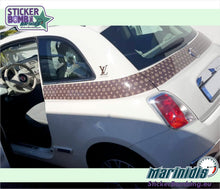 Load image into Gallery viewer, Fiat 500 Louis Vuitton Inspired Graphics Decal Kit, 8-Piece