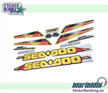 Load image into Gallery viewer, Sea-Doo GTX Supercharged full decal kit – yellow, red and black vinyl stickers set