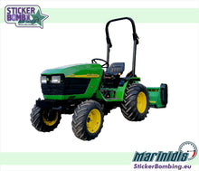 Load image into Gallery viewer, John Deere 4110 compact tractor with hood decals – replica vinyl sticker kit