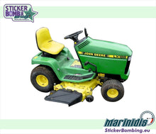 Load image into Gallery viewer, John Deere LX188 lawn tractor with replica hood decals applied – StickerBombing.eu