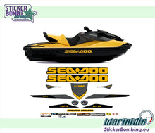 Load image into Gallery viewer, Sea-Doo GTR 230 2022-2024 Millennium Yellow decals kit with jet ski preview and full graphics layout