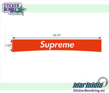 Load image into Gallery viewer, Supreme Windshield Banner Decal — Universal Fit (135 × 19 cm)