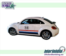 Load image into Gallery viewer, Volkswagen Beetle "Herbie 53" Car Graphics &amp; Stripes Decal Kit