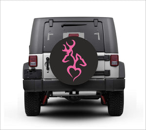 Premium quality-Full Ecological Leather-Tire Cover Deer Love