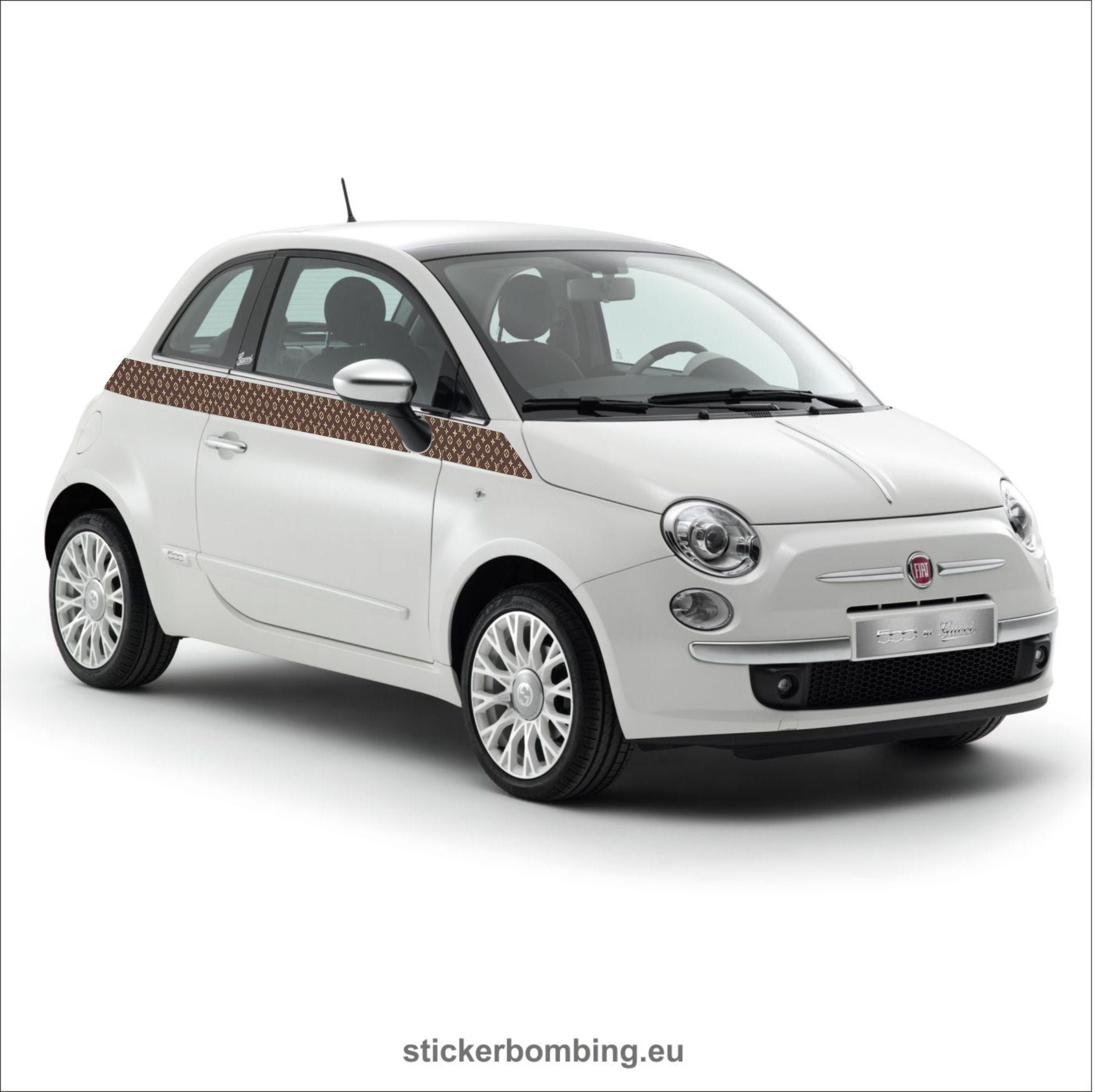 Fiat 500 Gucci stickers & racing stripes - Street Race Graphics