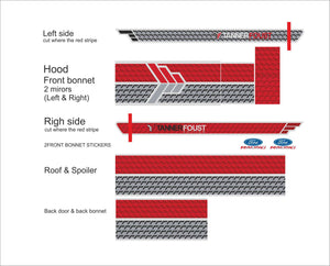Stickers set Ford  Focus ST "Tanner Foust Edition"