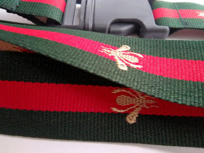 Gucci Green/Red Canvas GG Web Lanyard Key Chain Gucci | The Luxury Closet