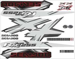 Jet Ski full decals kit for "Sea-Doo RXT-X 255" Red Edition model 2008-2009