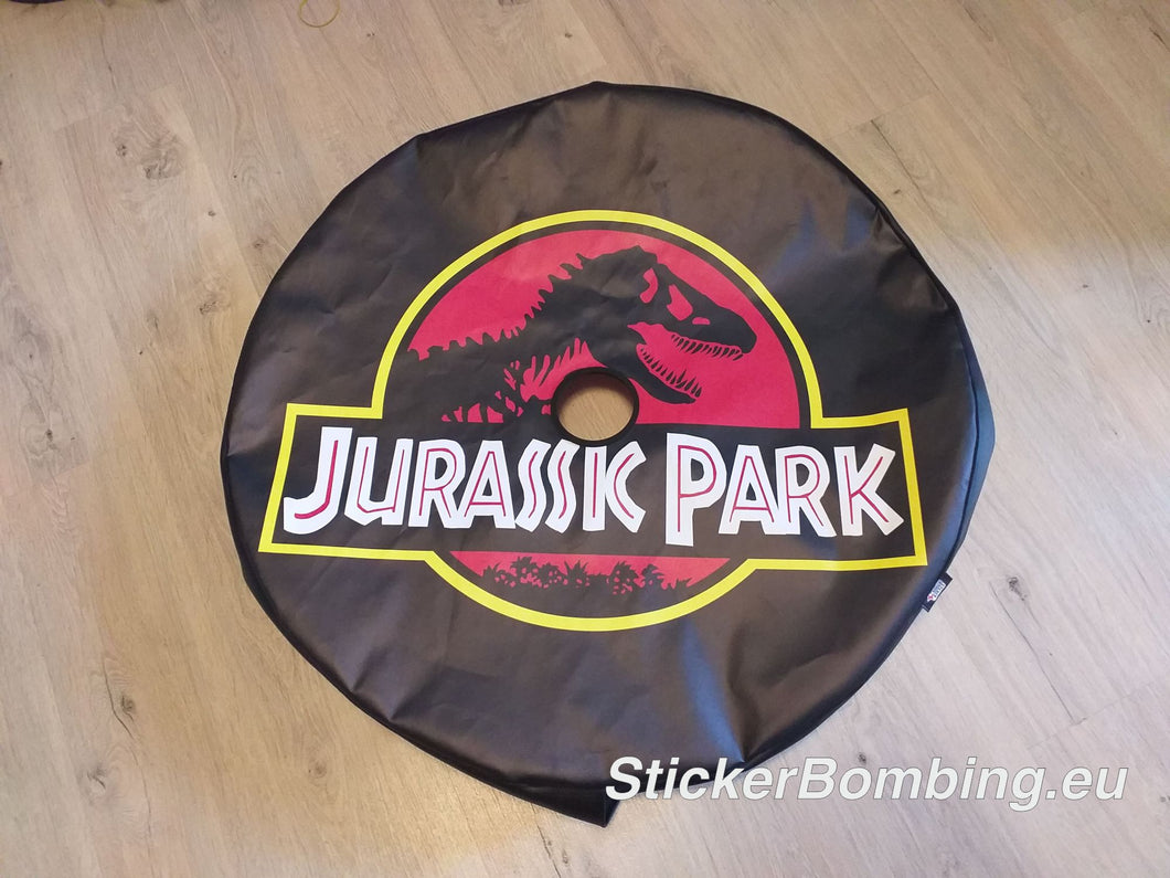 Jurassic Park-Jeep tire cover with backup camera-Jeep JL