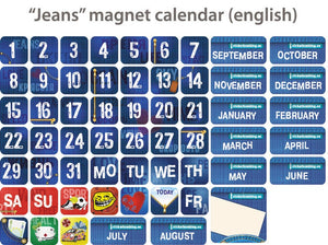 Eternal Magnet Calendar & Planner "Jeans" (english/russian versions)