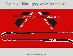 Toyota hilux decals - "TRD Sportivo" (1997-2017) Stickers set (Long version)