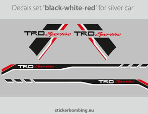Toyota hilux decals - "TRD Sportivo" (1997-2017) Stickers set (Long version)