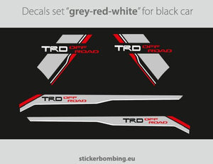 Toyota Hilux decals - "TRD OFF ROAD" (1997-2017) Stickers set (Short version)