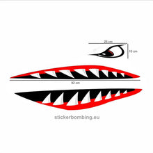 Load image into Gallery viewer, Universal stickers set for all models Jet ski - Sea doo,Yamaha,Kawasaki &quot; Mouth shark decal&quot;