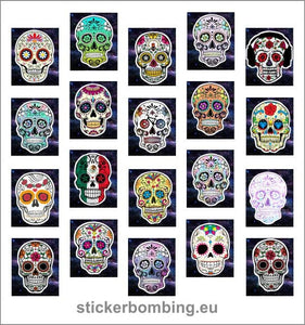 Sticker bombing pack -"Sugar Skulls"