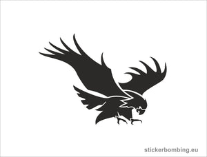 Eagle attacking Car Window Decal