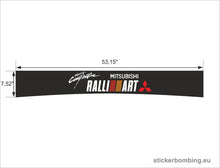 Load image into Gallery viewer, Windshield Banner Decal  Mitsubishi Rally Art
