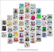Load image into Gallery viewer, Sticker Pack Fifty #1 - 50 Random Stickers - Sticker Bombing Pack Fifty #1
