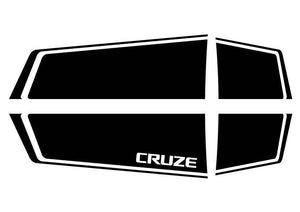 Chevrolet Cruze hood stripes and car trunk decal