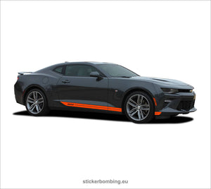 Chevrolet Camaro lower panel door stripes vinyl graphics and decals kits 2016 2017