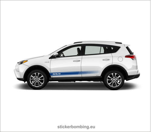 Toyota Rav4 lower panel door stripes vinyl graphics and decals kits 2012 2017 - 