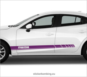 Mazda 2 3 6 RX8 lower panel door stripes vinyl graphics and decals kits  - "Mazda Stripes"