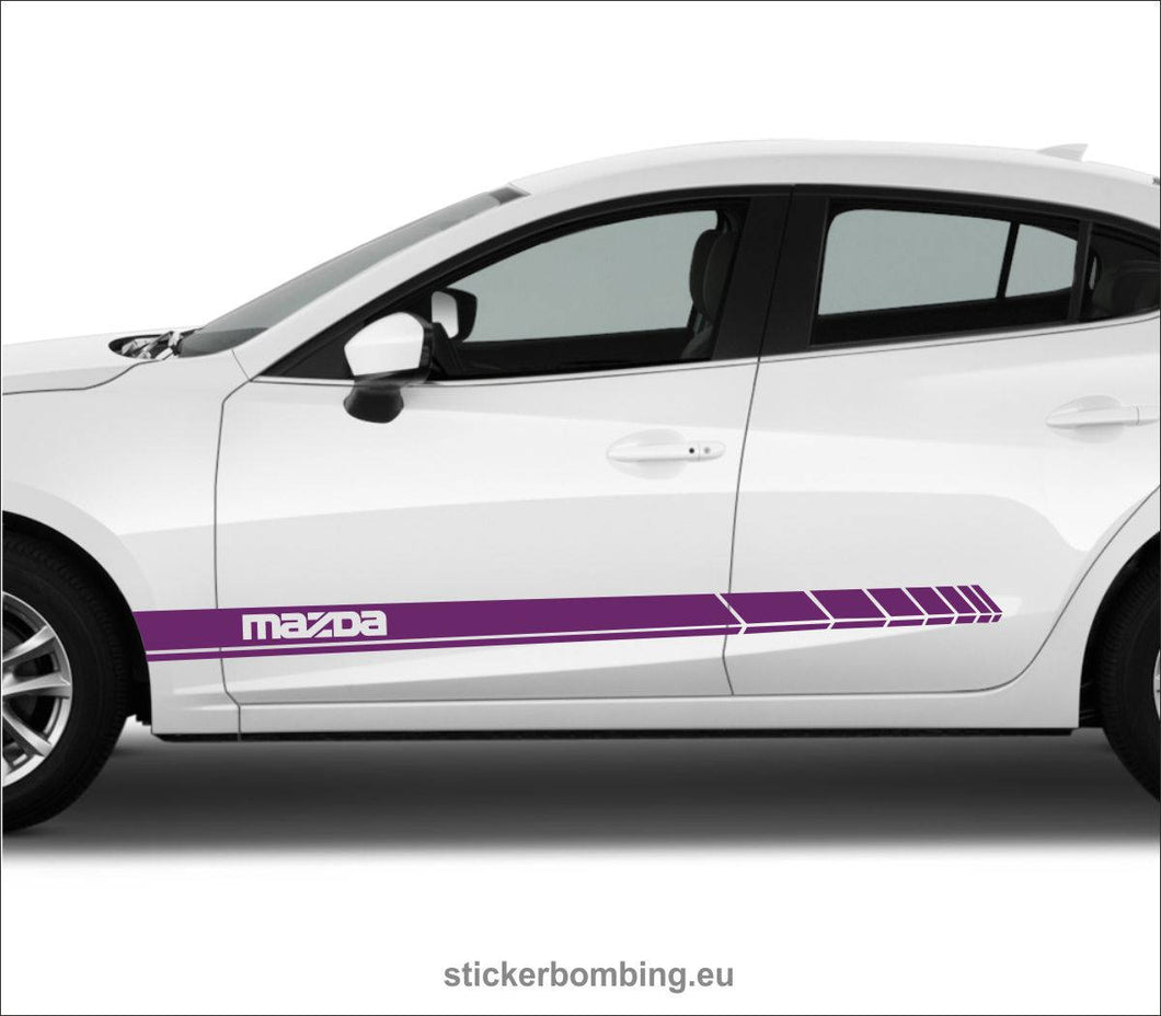 Mazda 2 3 6 RX8 lower panel door stripes vinyl graphics and decals kits  - 