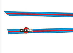 Volkswagen Golf MK 7  lower panel door stripes vinyl graphics and decals kits "Martini Racing"
