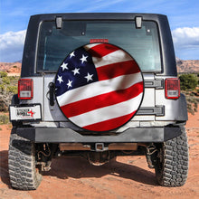 Load image into Gallery viewer, Tire Cover American Flag-Premium quality-Full Ecological Leather
