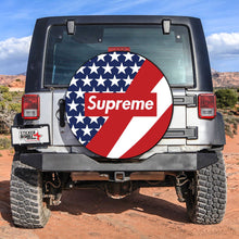 Load image into Gallery viewer, Tire Cover American Flag Supreme-Premium quality-Full Ecological Leather