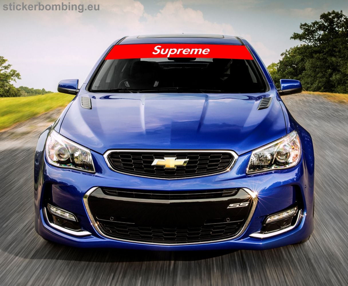 Car front windshield sticker tide brand Supreme front and rear gear  universal car sticker personality trend