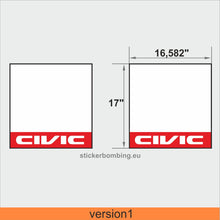 Load image into Gallery viewer, Stickers Track Racing Numbers Door stickers set -&quot;Kanjozoku Loopone Honda Civic&quot;version1
