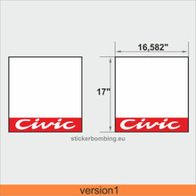 Load image into Gallery viewer, Stickers Track Racing Numbers Door stickers set -&quot;Kanjozoku Honda Civic&quot;version2