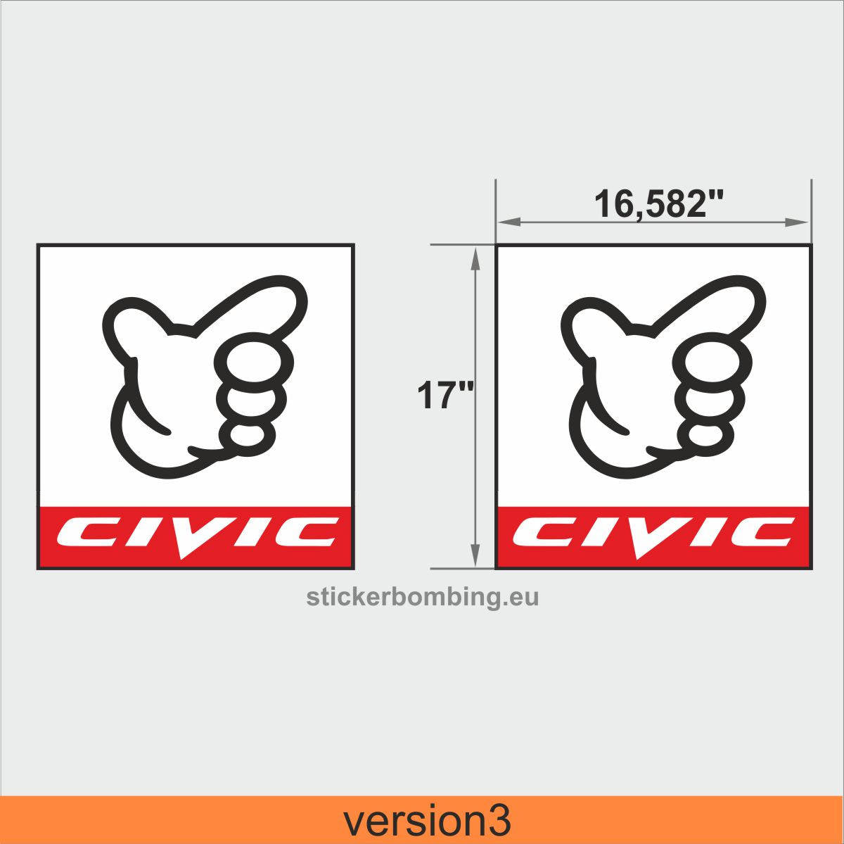 Stickers Track Racing Numbers Door stickers set -