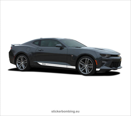 Chevrolet Camaro lower panel door stripes vinyl graphics and decals kits 2016 2017