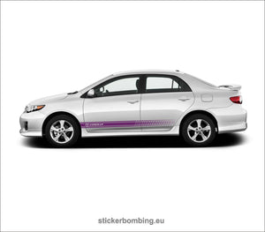 Toyota Corolla lower panel door stripes vinyl graphics and decals kits 2012 1017 - "Corolla Stripes"